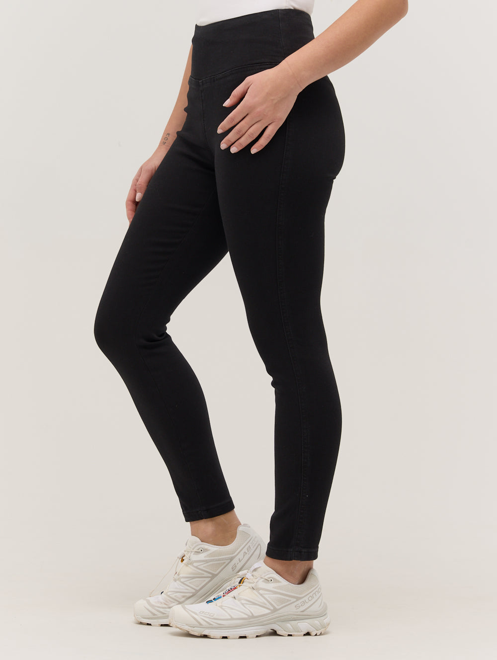 LIV Black Bottoms Denim Leggings Shot 3