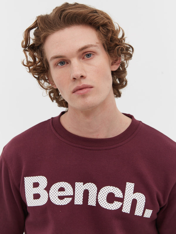 Tipster Perforated Logo Crew Neck Sweatshirt - BN2E117387 - Bench