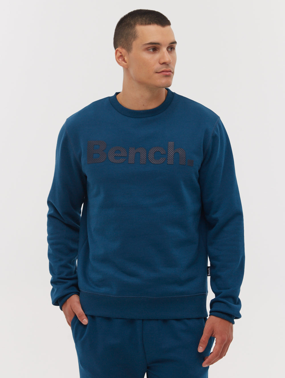 Tipster Perforated Logo Crew Neck Sweatshirt - Teal