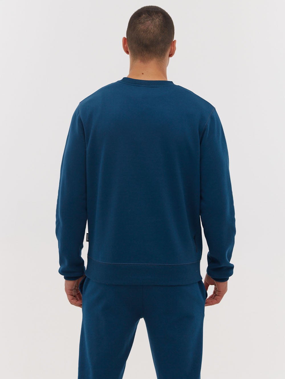 Tipster Perforated Logo Crew Neck Sweatshirt - Teal