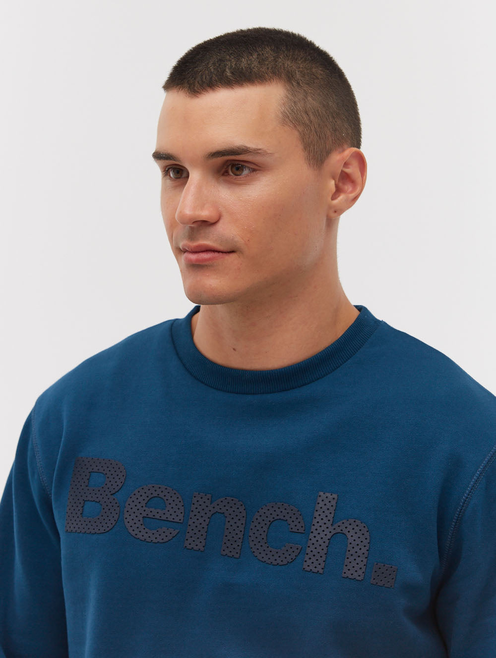 Tipster Perforated Logo Crew Neck Sweatshirt - Teal