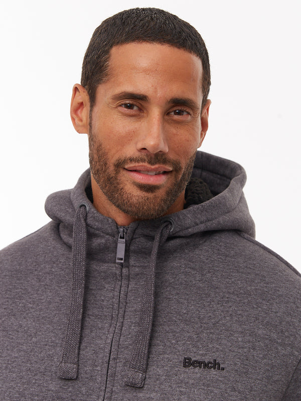 Baraz Sherpa-Lined Zip-Up Hoodie - Grey - Bench