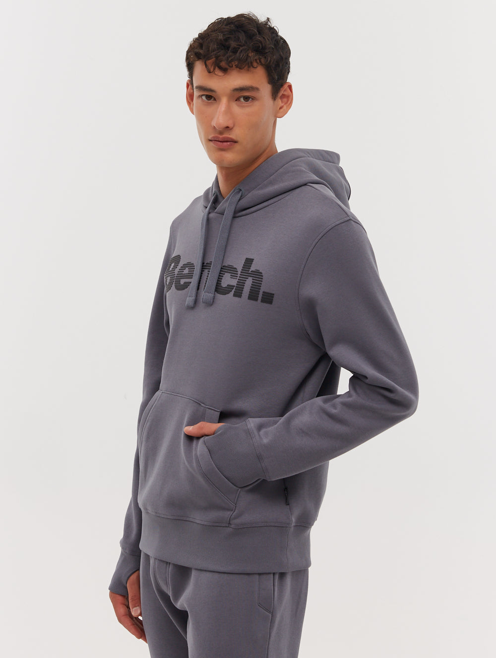 Dunan Gradient Logo Hoodie - Grey