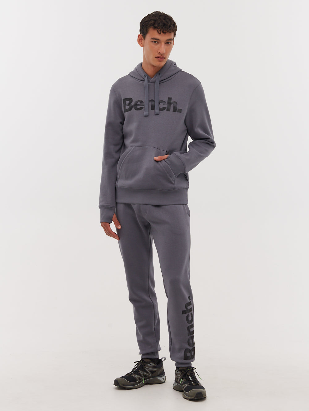 Dunan Gradient Logo Hoodie - Grey