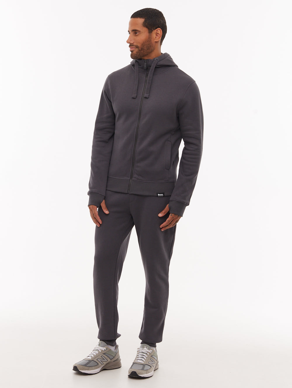 Kadmar Grey Zip Hoodies Fashion Shot 1