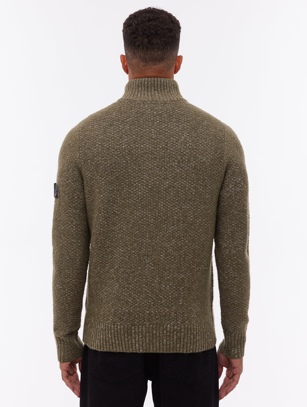 Hastom Funnel Neck Sweater - Green - Bench