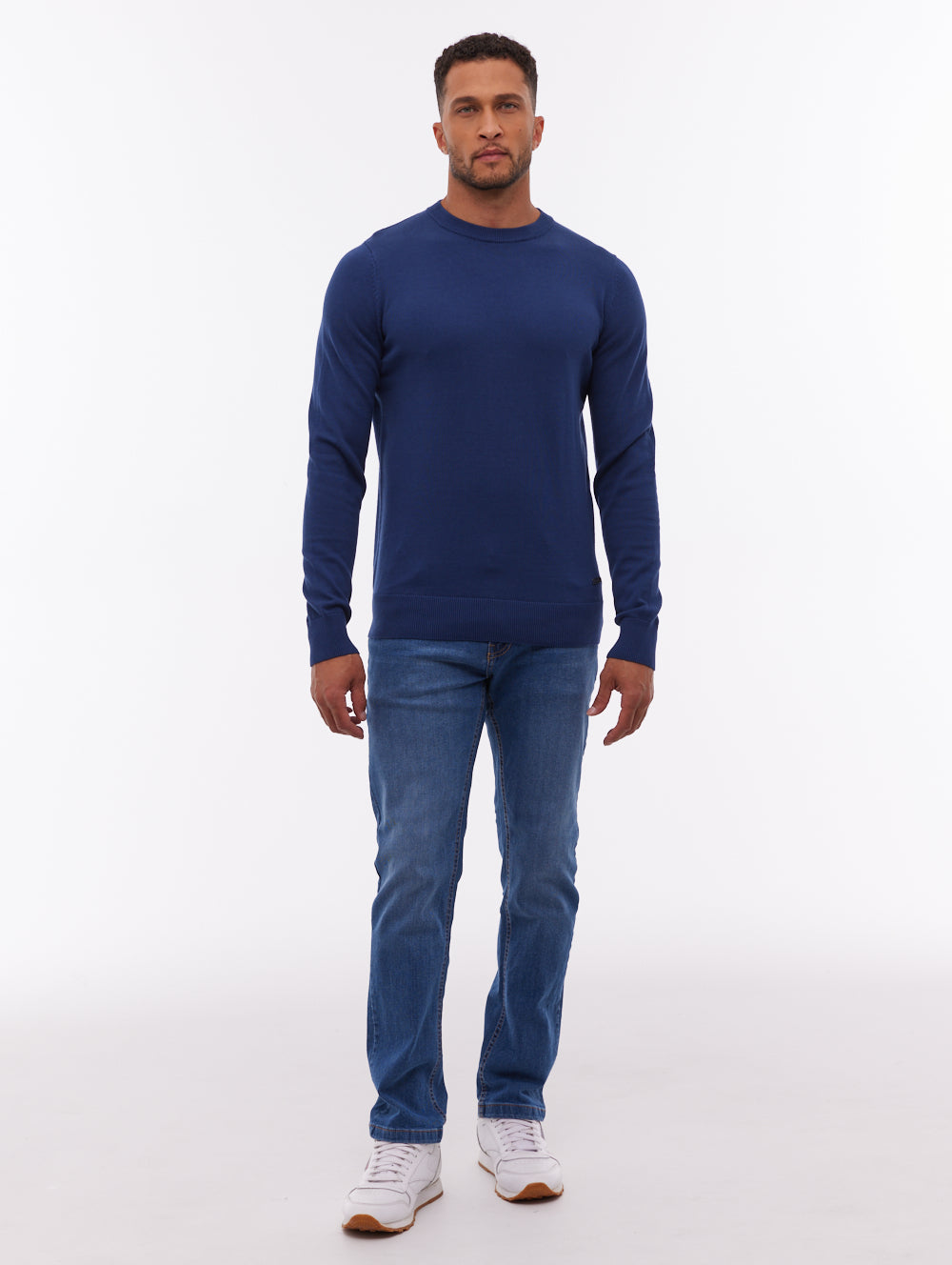 Vietro Blue NY001 Knit Crews Fine Gauge Shot 2