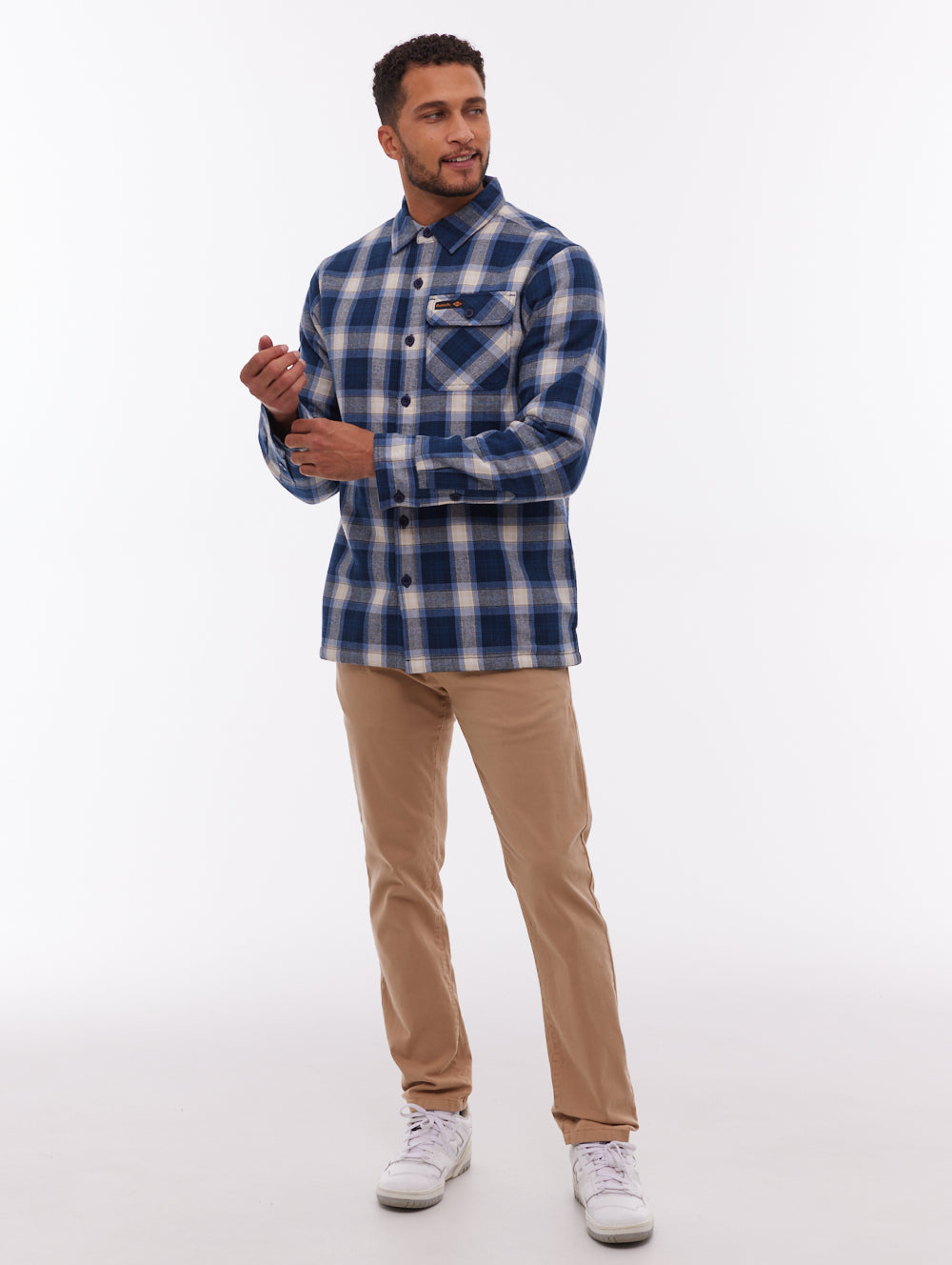Paddy chemise à carreaux boutonnée - Bleu