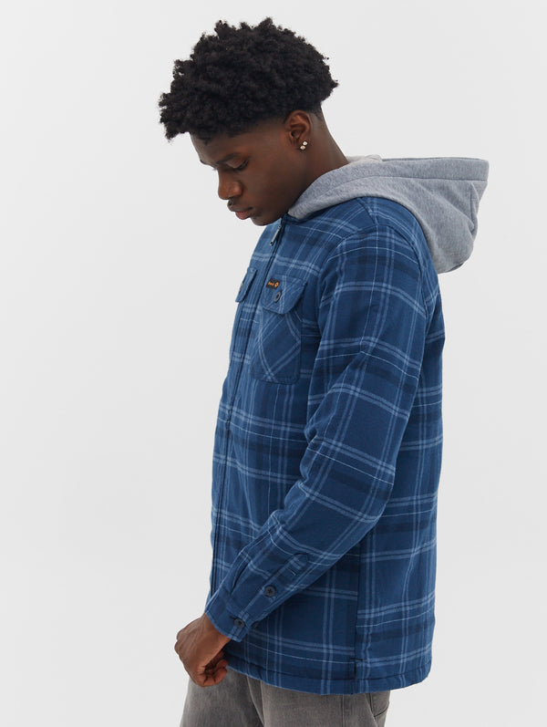 Sinclair Hooded Zip-Up Flannel Shirt - BN2G124846 - Bench