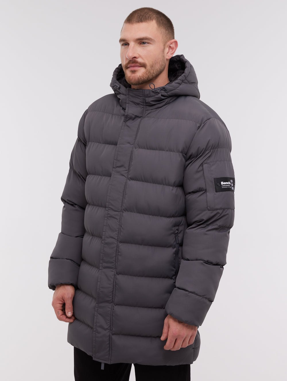 Texani Grey Outerwear Jackets Long Shot 7