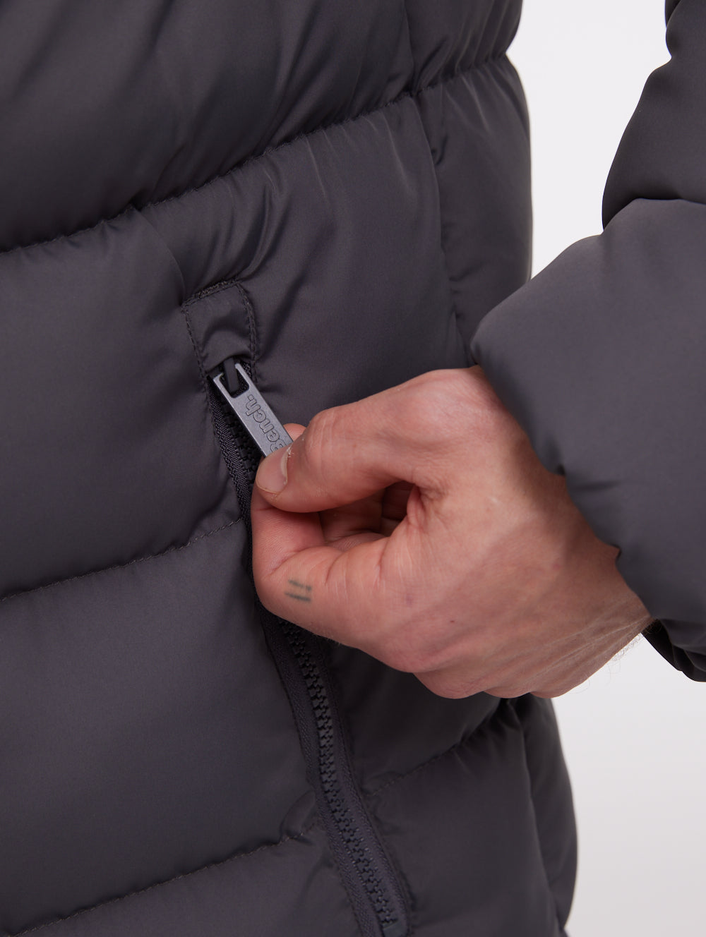 Texani Grey Outerwear Jackets Long Shot 6