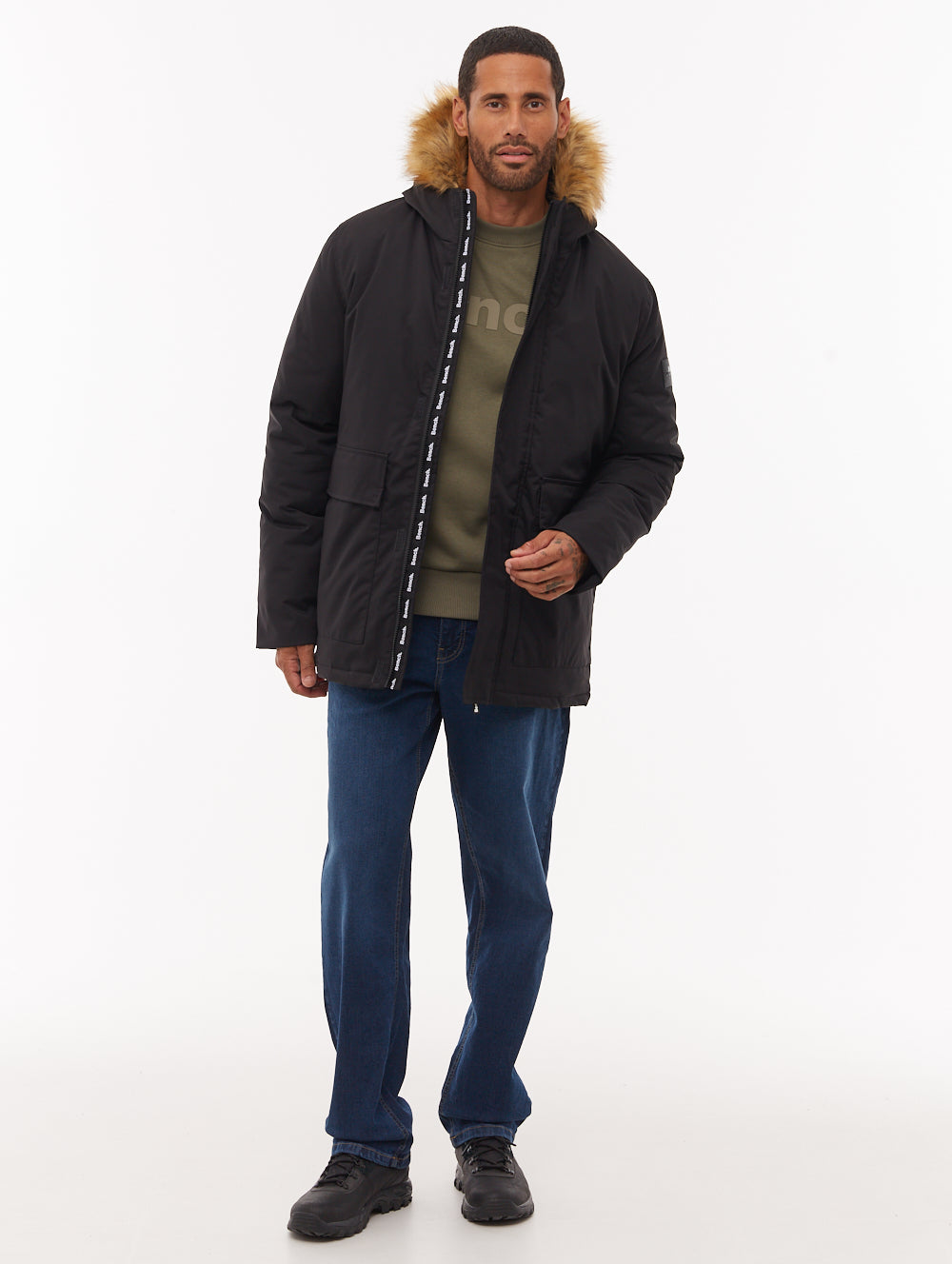 Jarryl Hooded Parka - Black