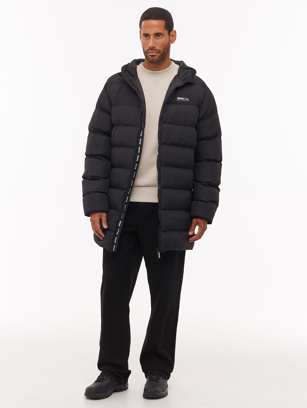 Arviss Hooded Puffer Jacket - Black