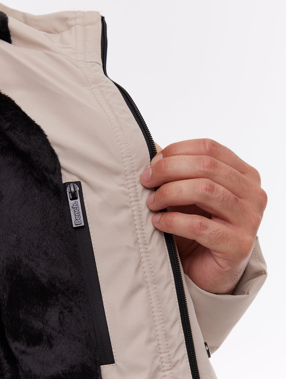 Evolo Hooded Puffer Jacket - Beige