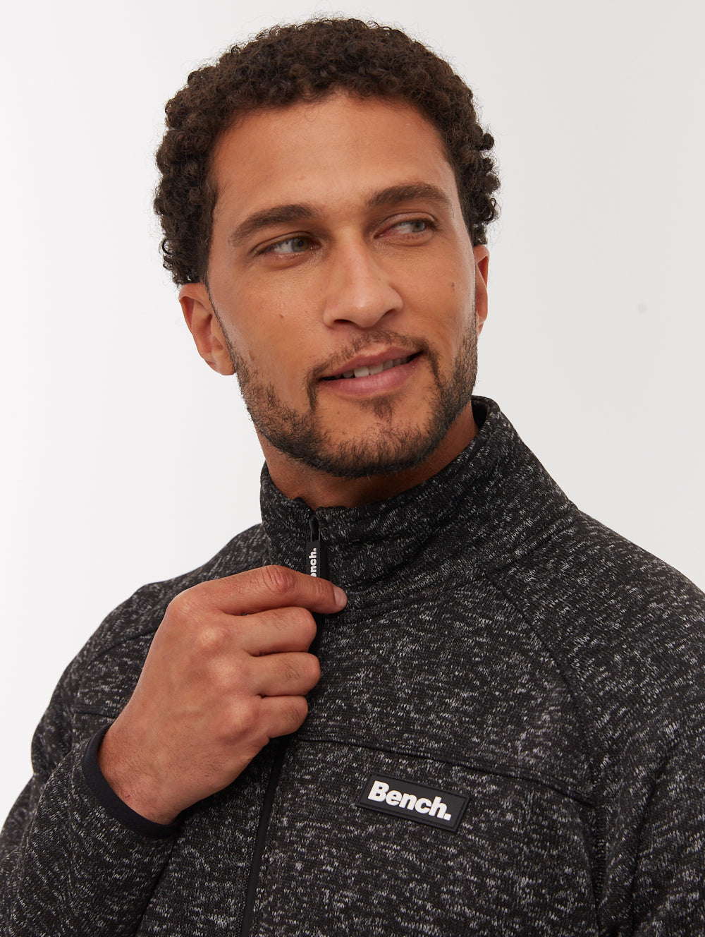 Middeo Black BK001X Funnel Zips Melange Shot 2
