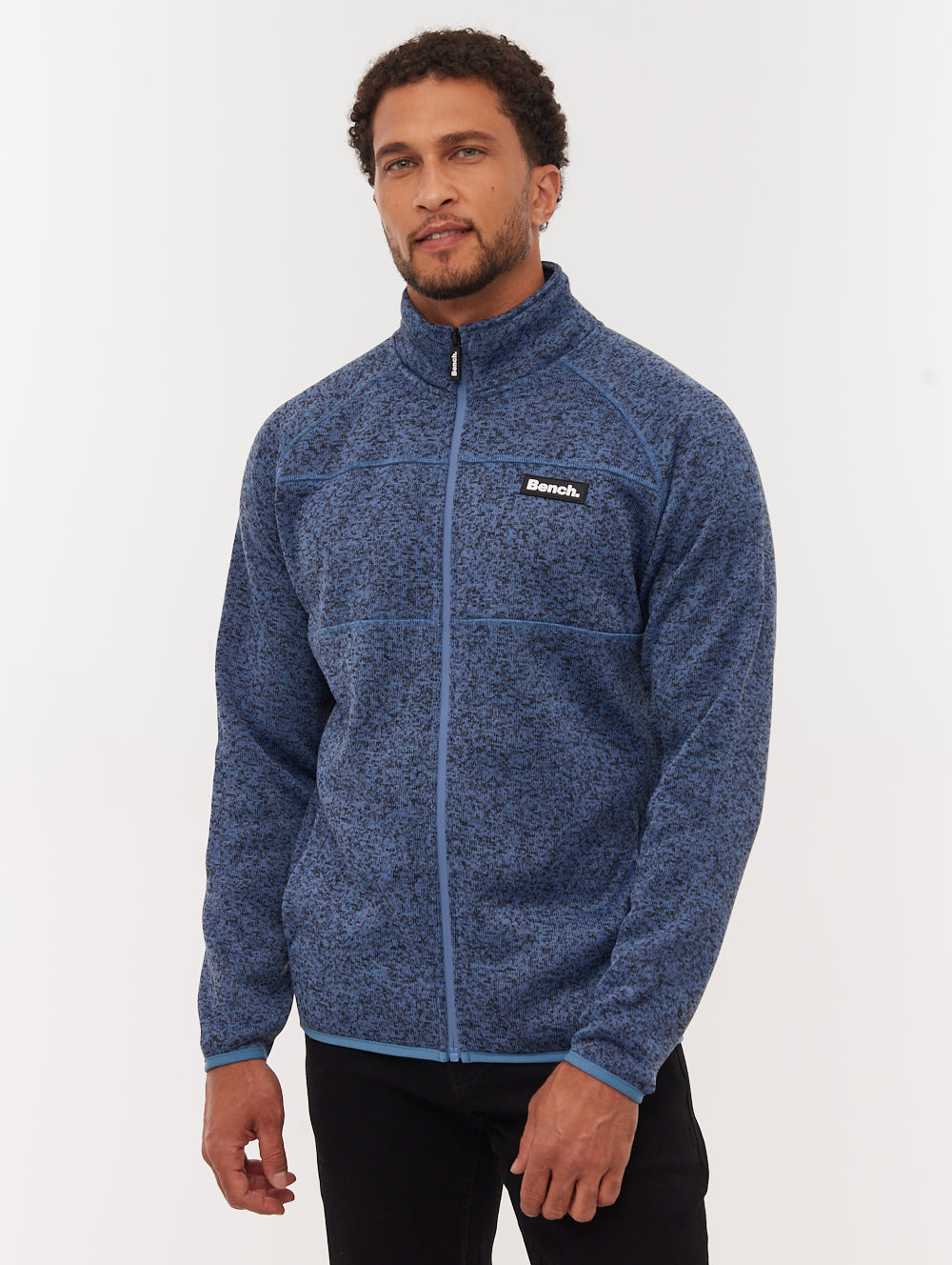 Middeo Blue BL171X Funnel Zips Melange Shot 1