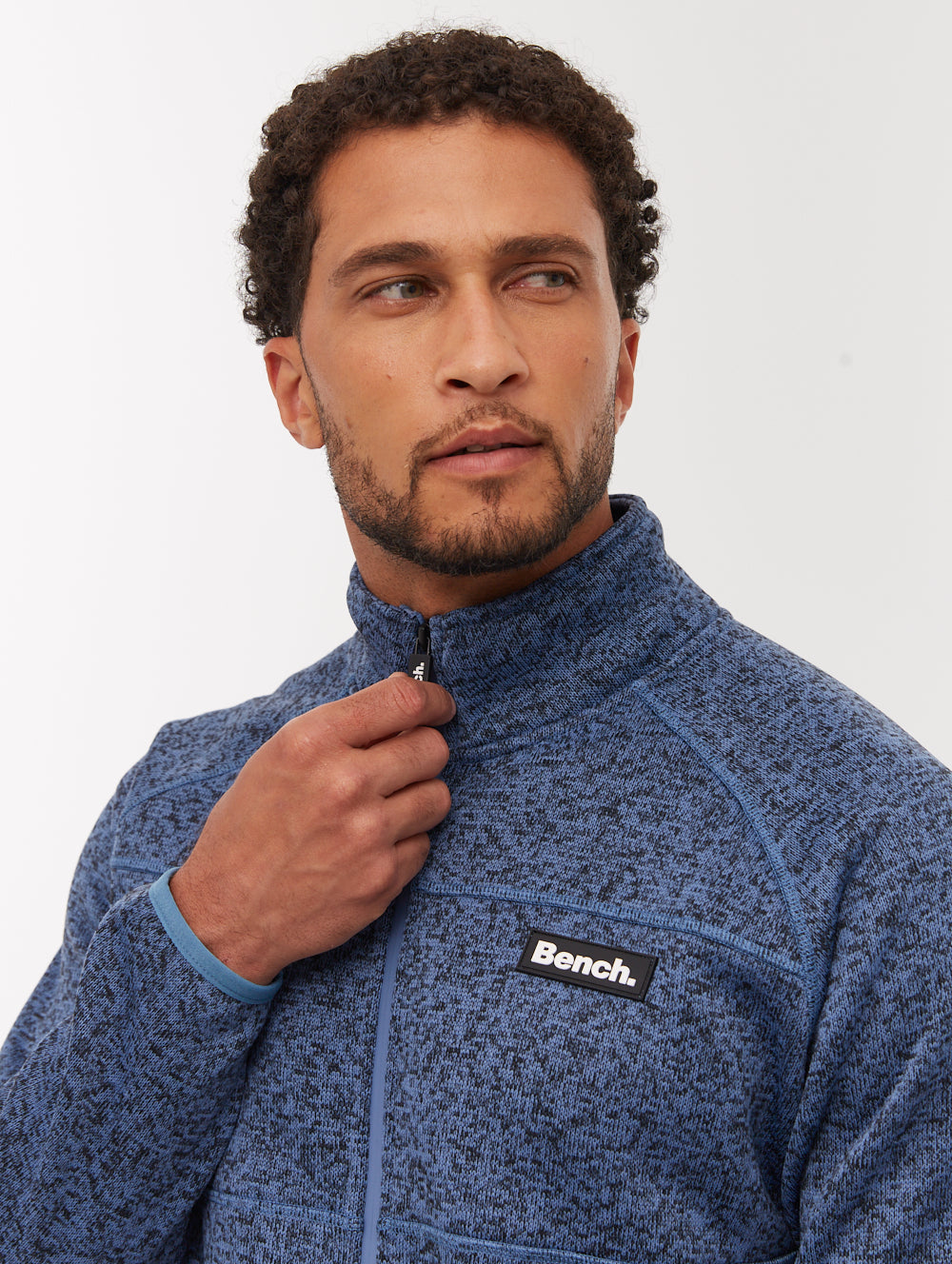 Middeo Blue BL171X Funnel Zips Melange Shot 1
