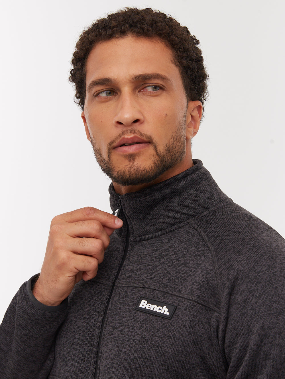 Middeo Grey GY028X Funnel Zips Melange Shot 1