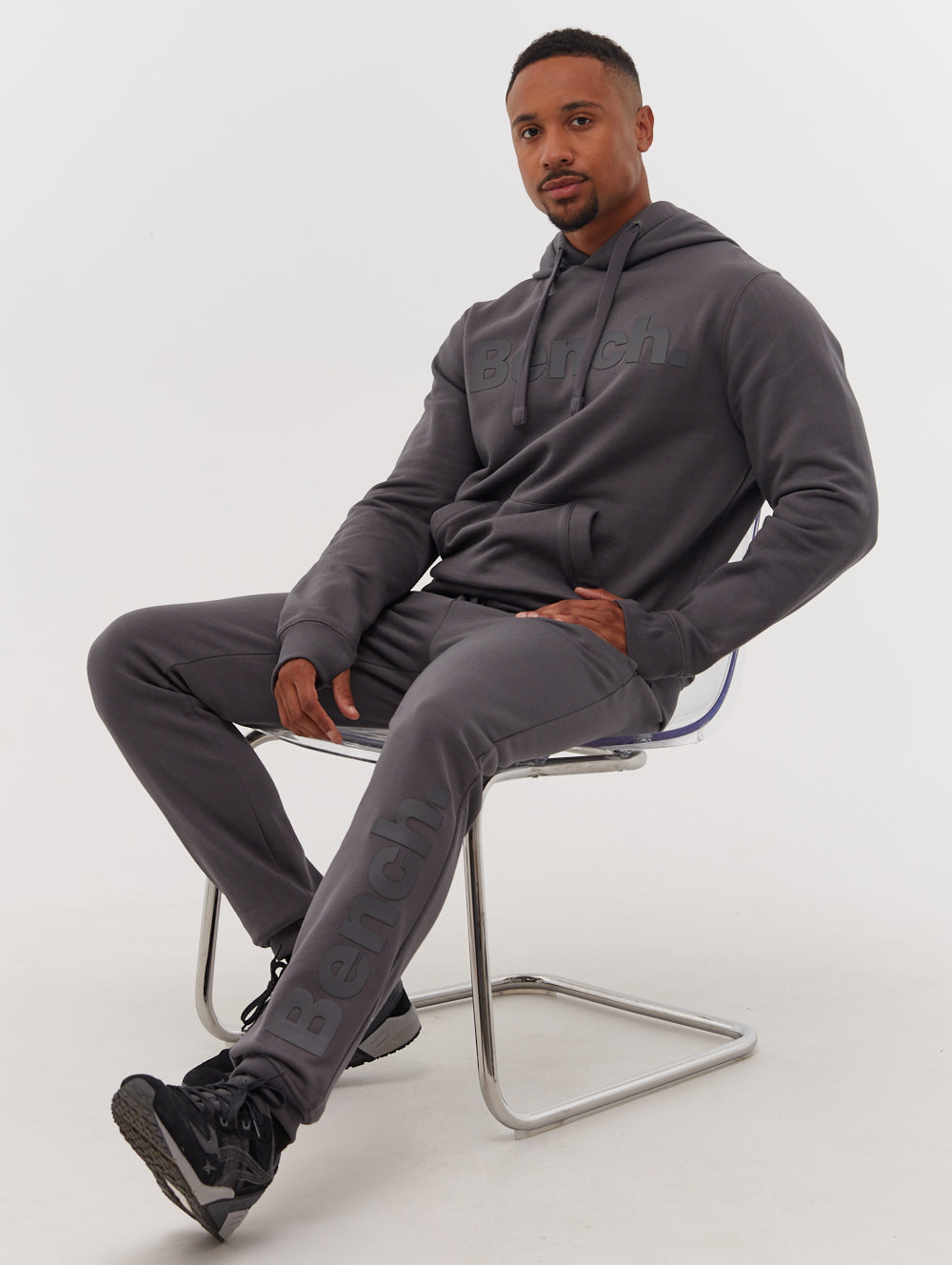 Paxton Tonal Logo Joggers - Grey