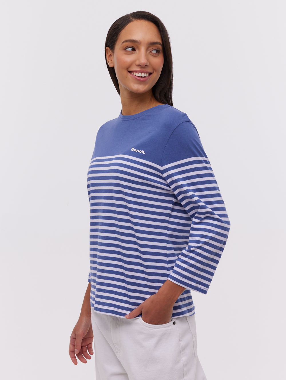 Arian t-shirt rayé marin 3/4