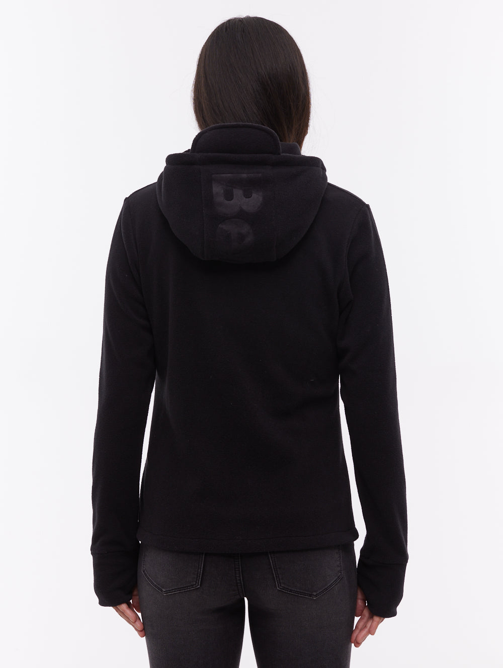 Ninja Black BK001 Funnel Zips Microfleece w/Hood Shot 3