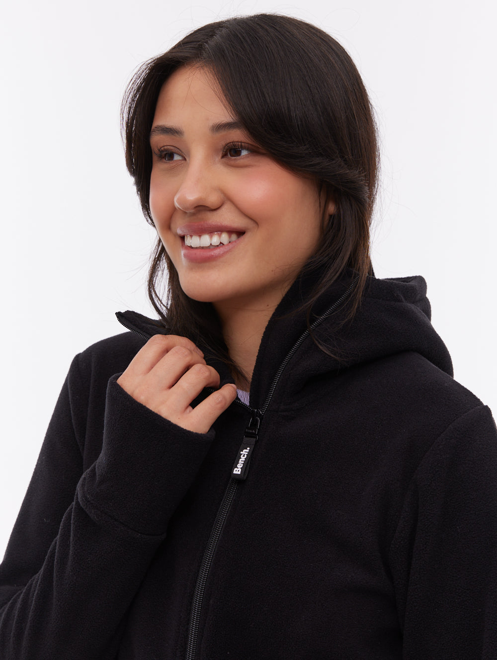 Ninja Black BK001 Funnel Zips Microfleece w/Hood Shot 2
