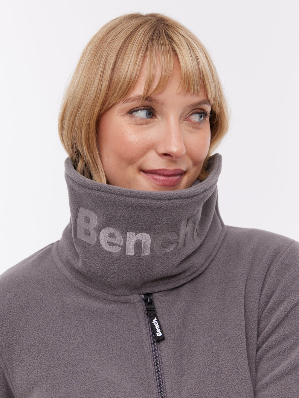 Bridgit Grey GY052 Funnel Zips Microfleece Maxi Length Shot 3