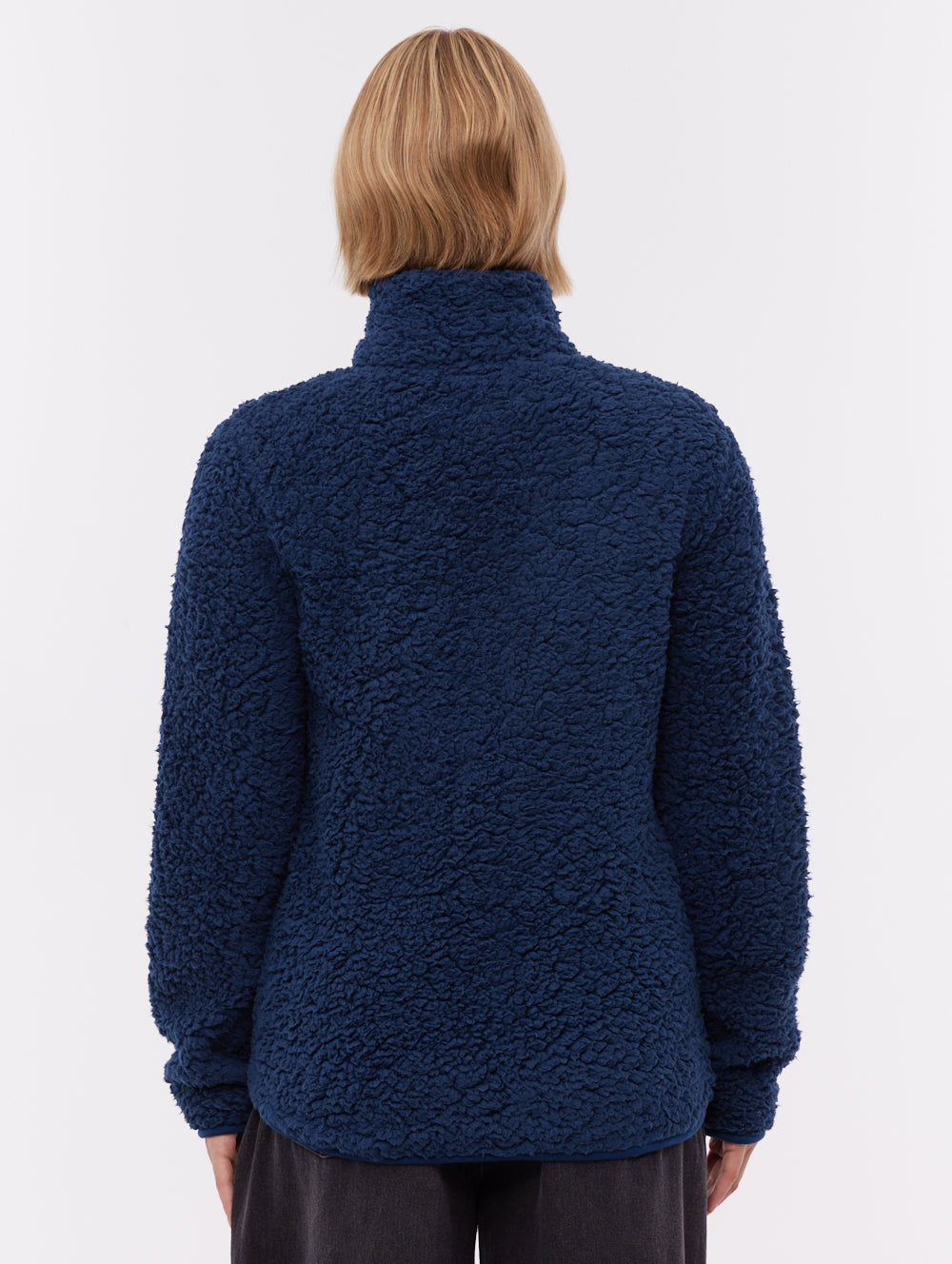 Klea Fleece Funnel Zip-Up - Blue