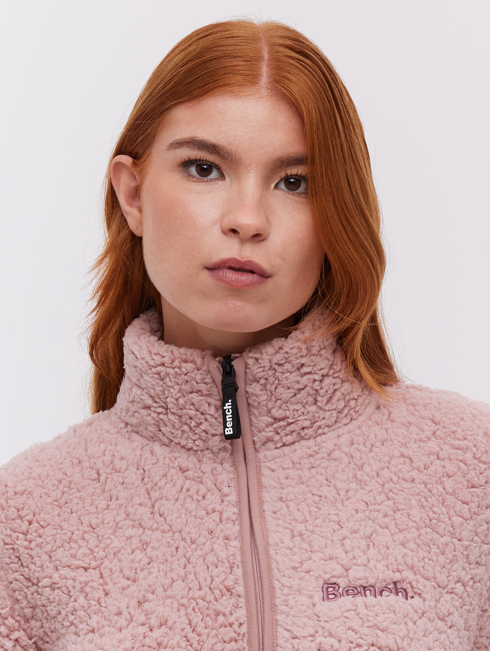 Klea Fleece Funnel Zip-Up - Pink