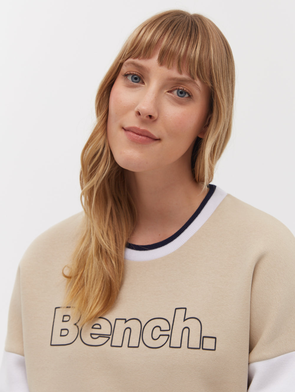 Hendra Stripe Sleeve Crew Neck Sweatshirt - Brown