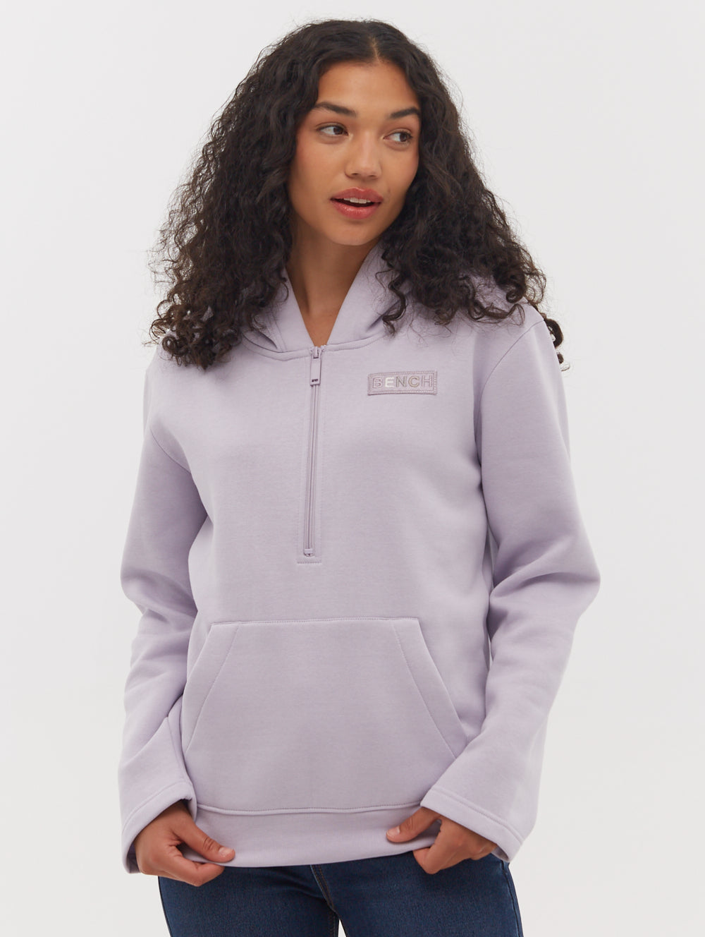 Yael Half-Zip Hoodie - Purple