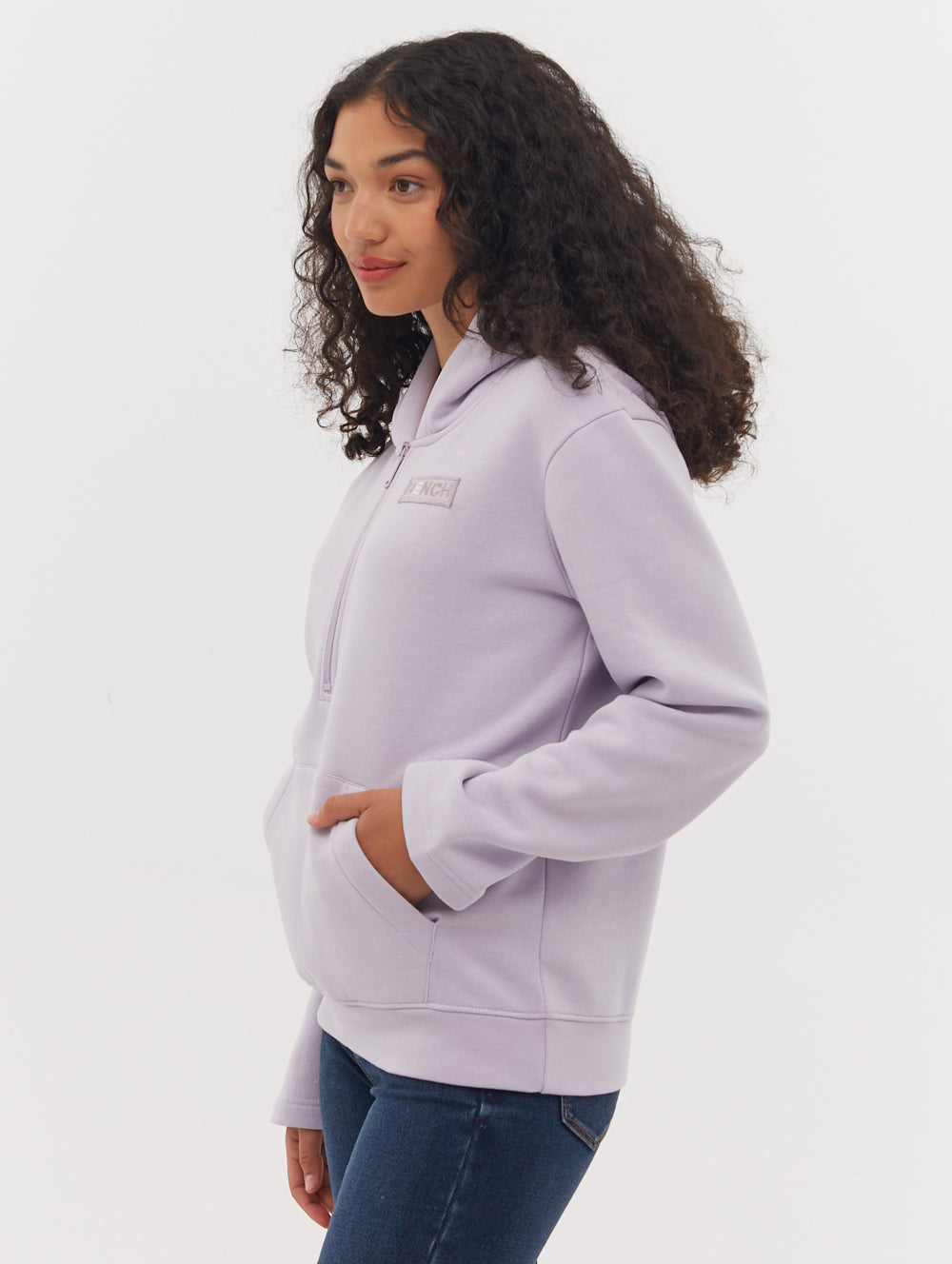 Yael Half-Zip Hoodie - Purple