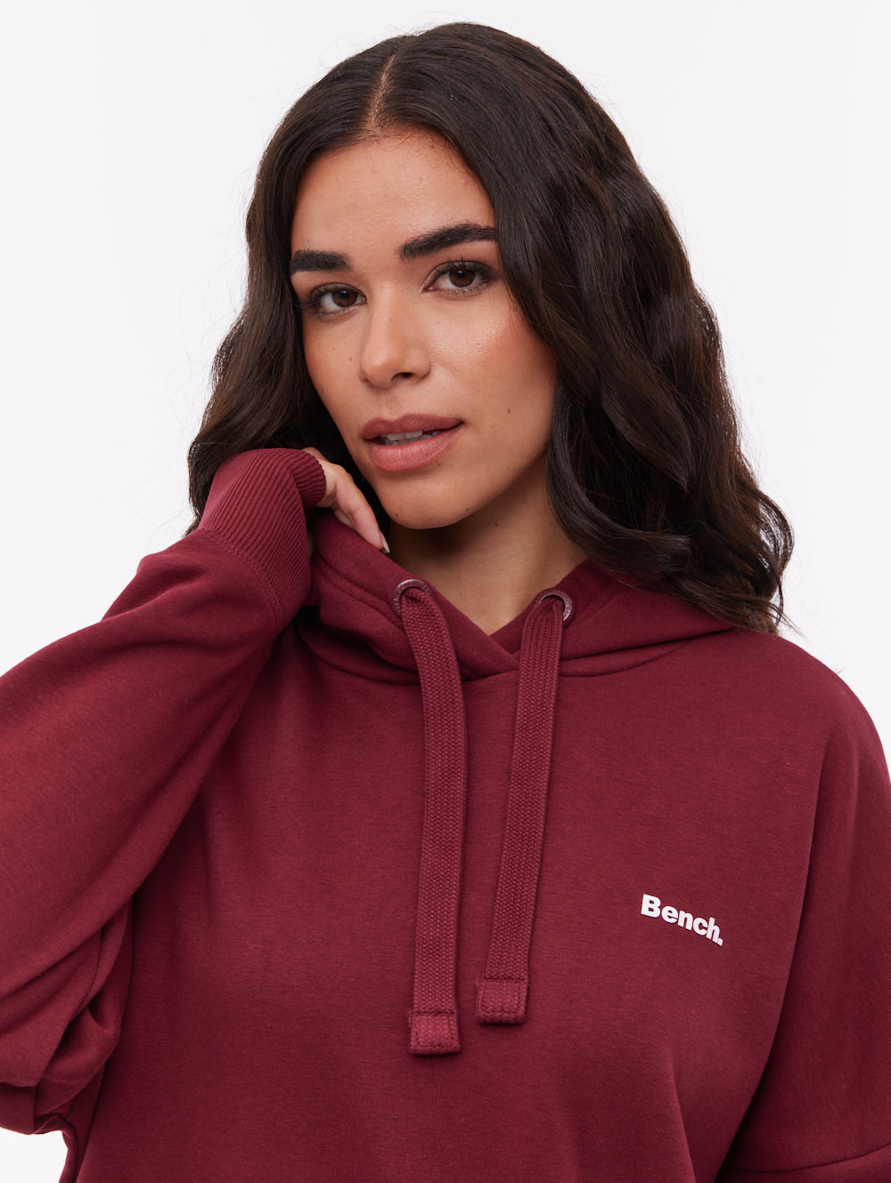 Darea Red BU028 Hoodies Oversized Small Logo Shot 2