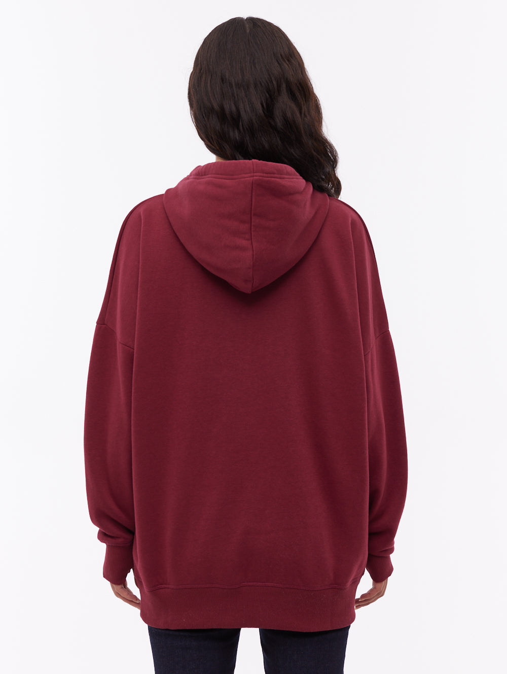 Fray Red BU028 Hoodies Oversized Tab Shot 3