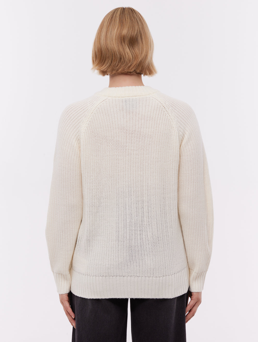 Sorpha White WH007 Knit Crews Raglan Jumper Shot 3
