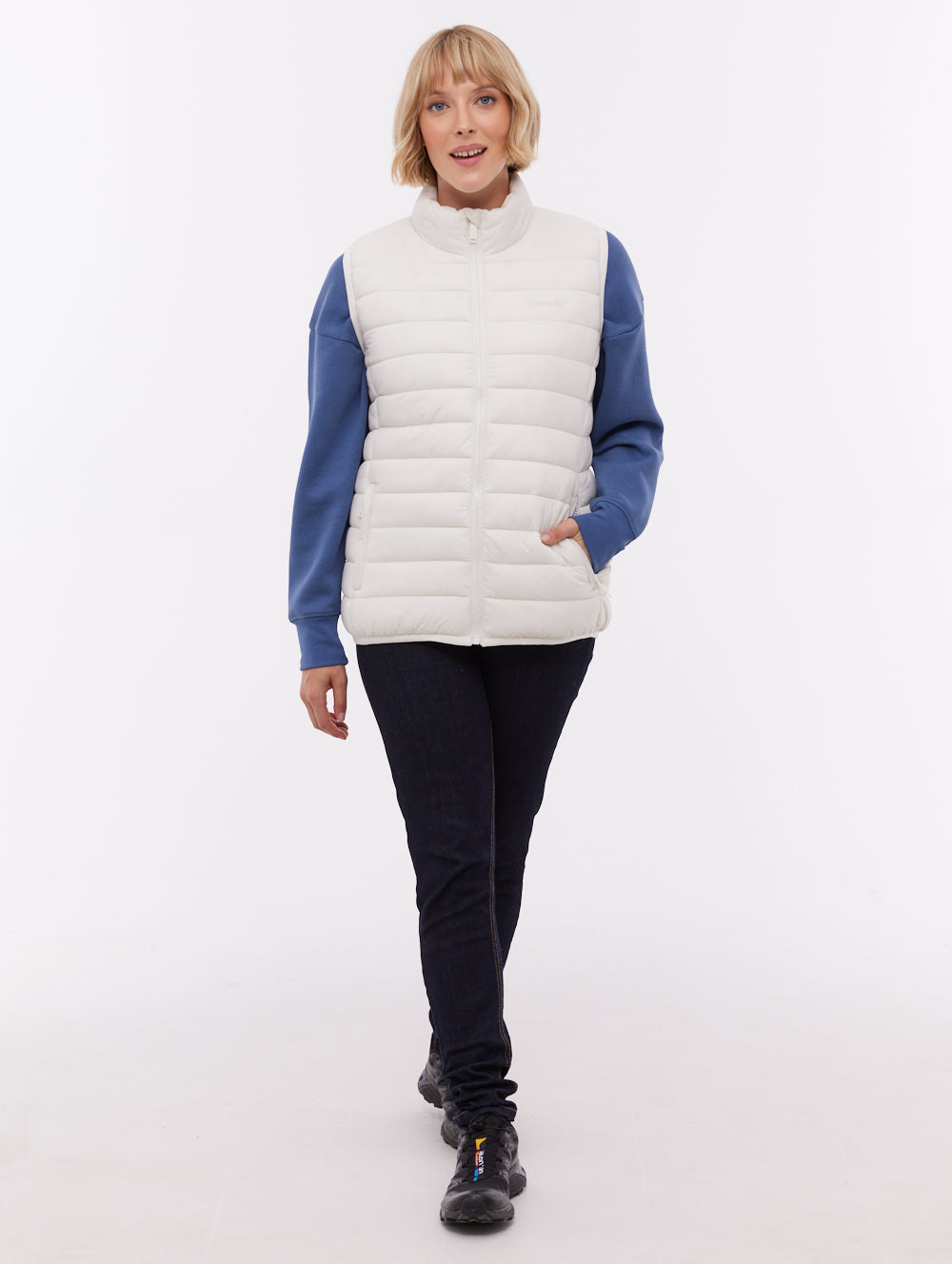 MERIDIAN White Outerwear Vests Shot 1