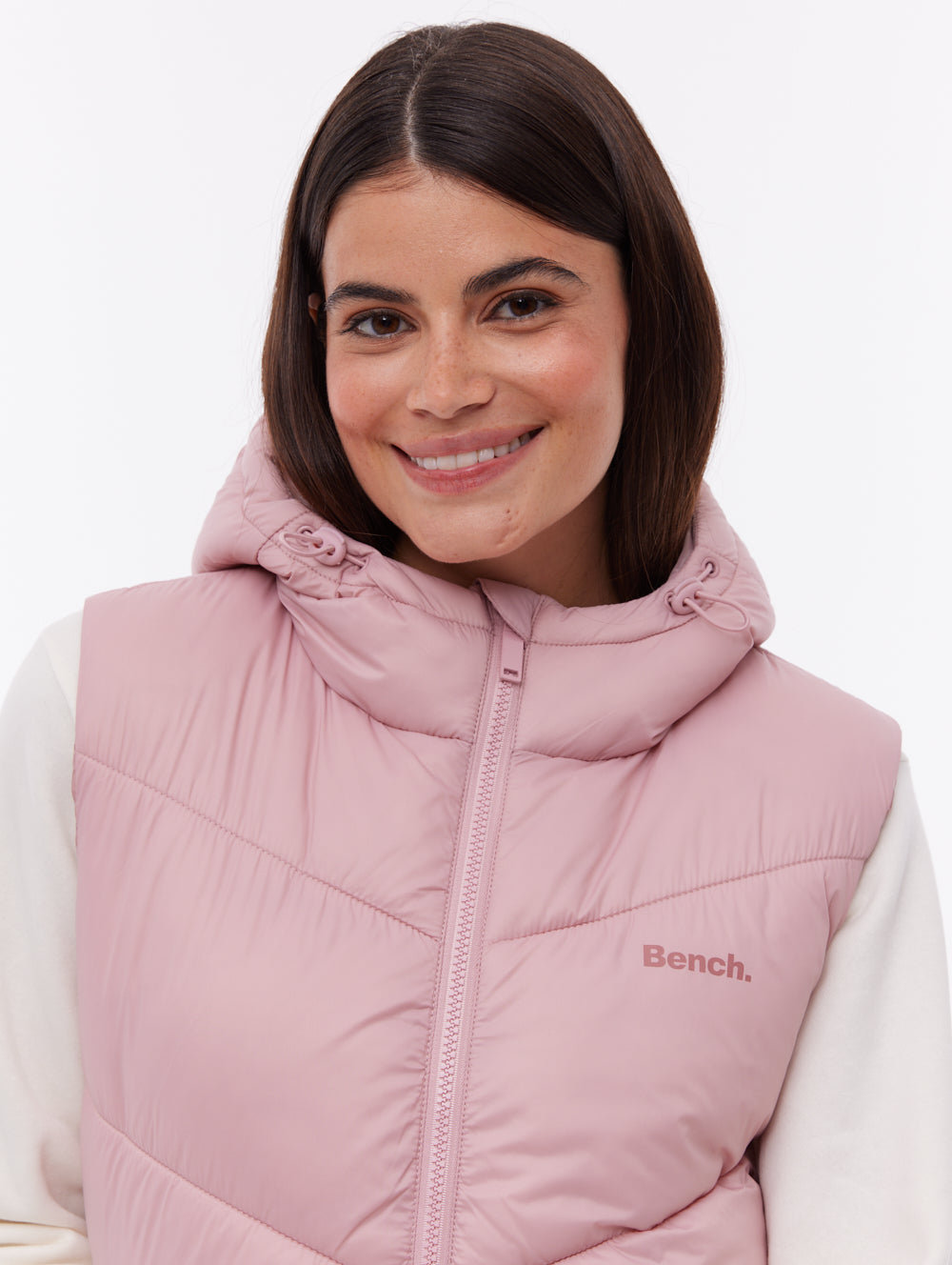 Illy Pink PK015 Outerwear Vests Long With Hood Shot 1