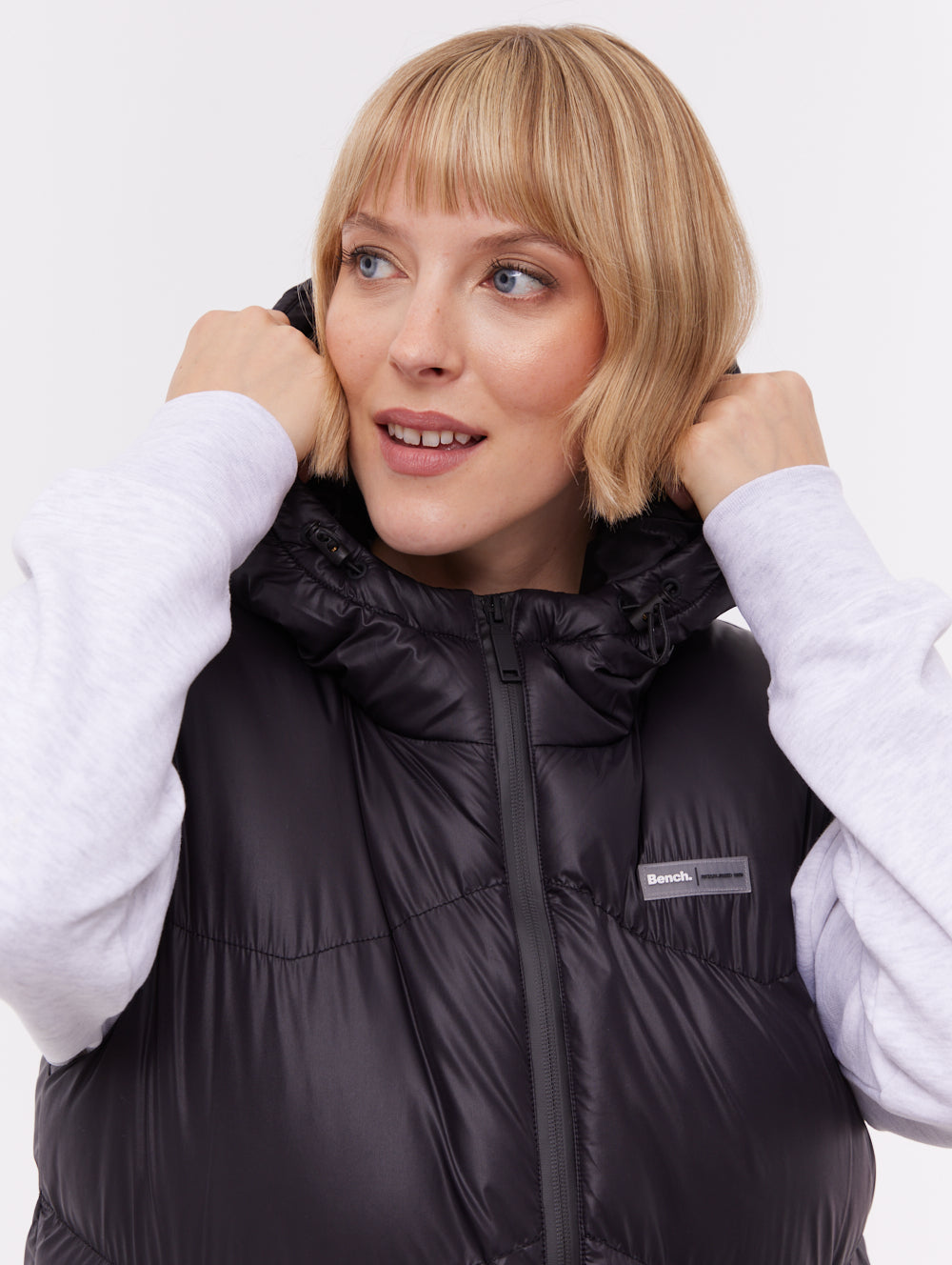 Saz Black BK001 Outerwear Vests Long Shot 3