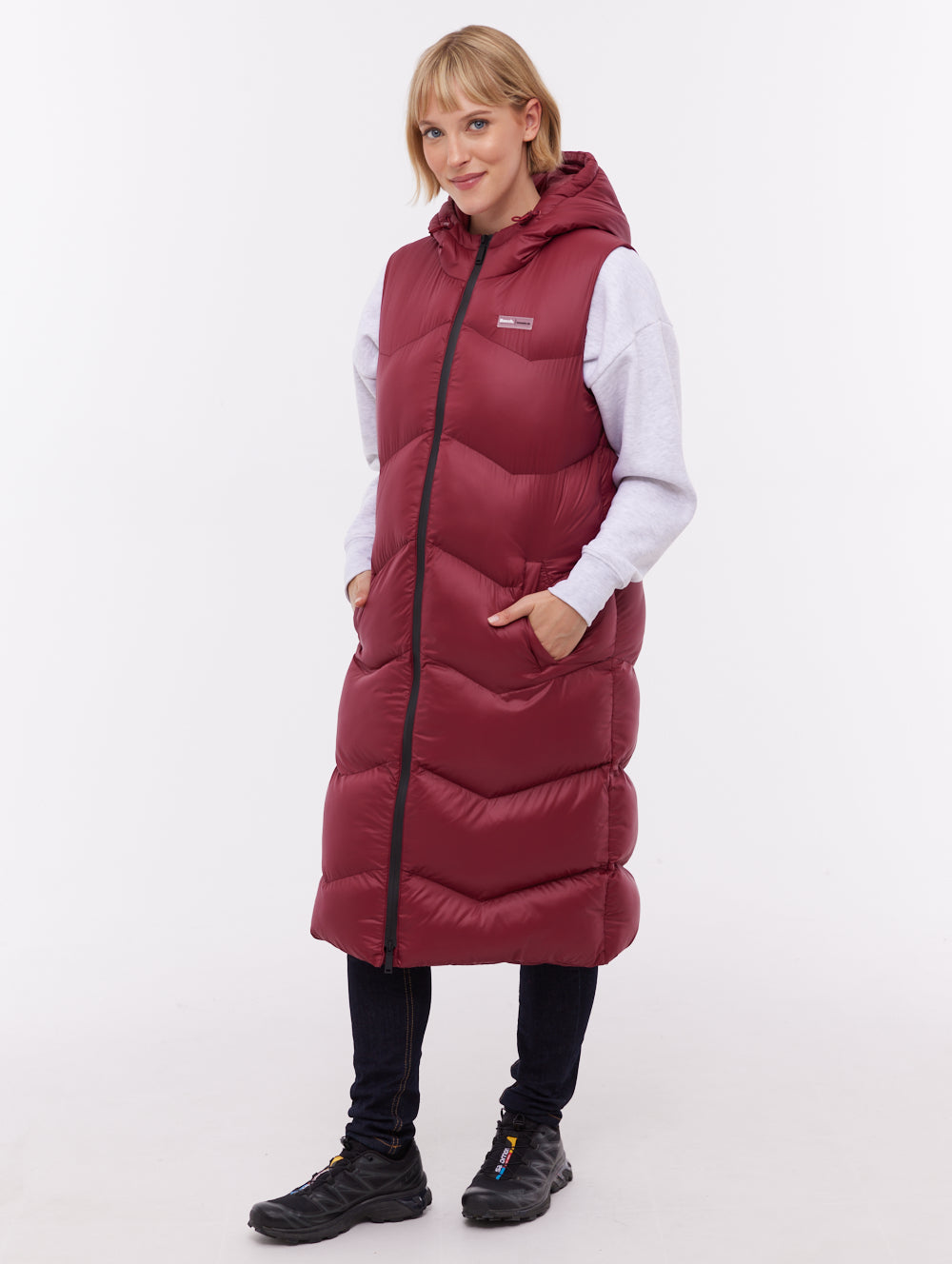 Saz Red BU028 Outerwear Vests Long Shot 4