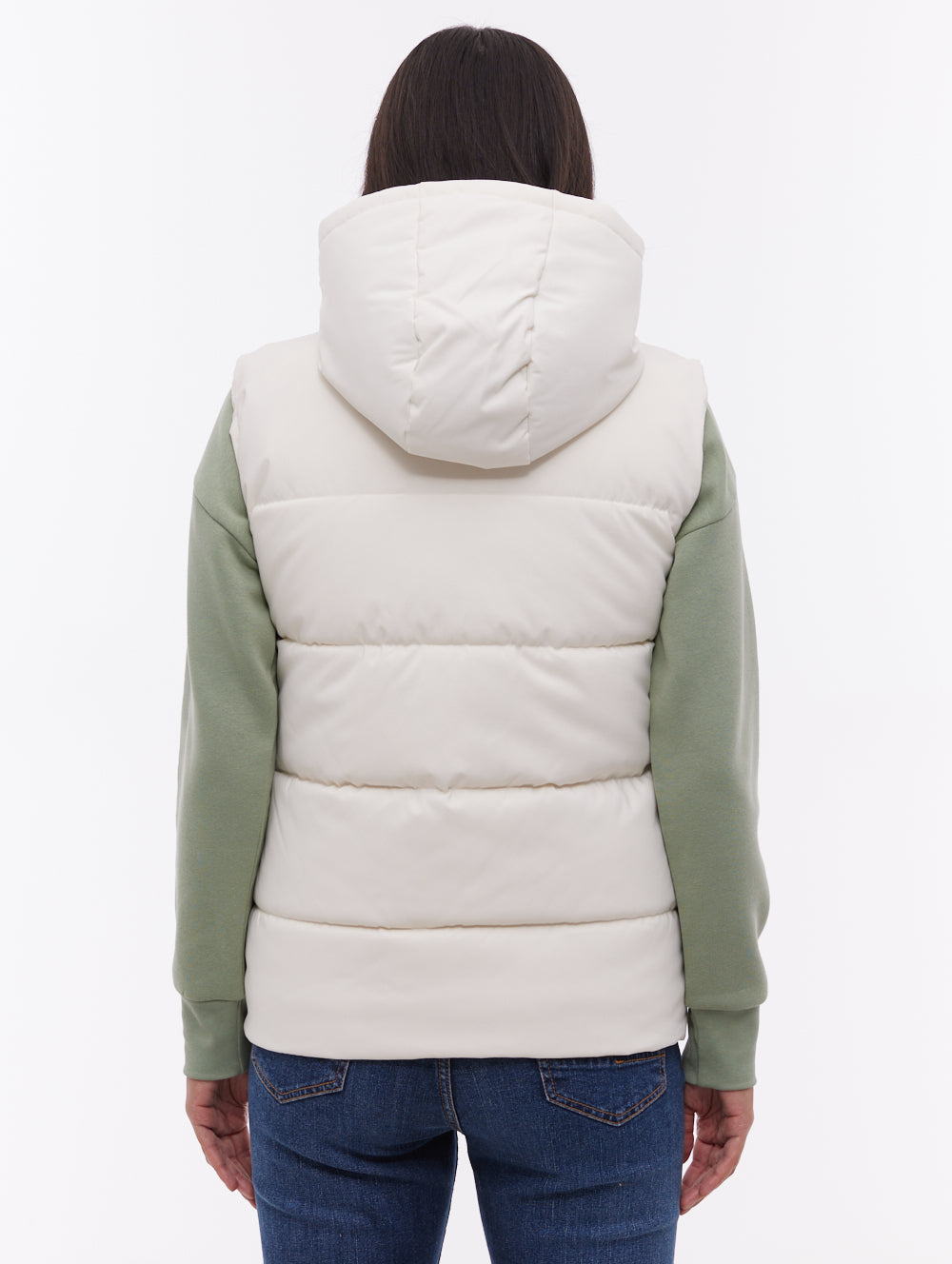 Hollew White WH007 Outerwear Vests With Faux Fur Lining Shot 3