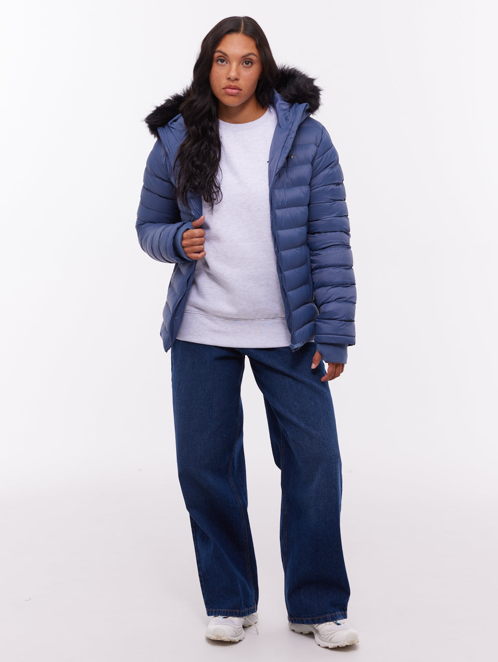 Mal Blue BL055 Outerwear Jackets With Faux Fur Hood Shot 2