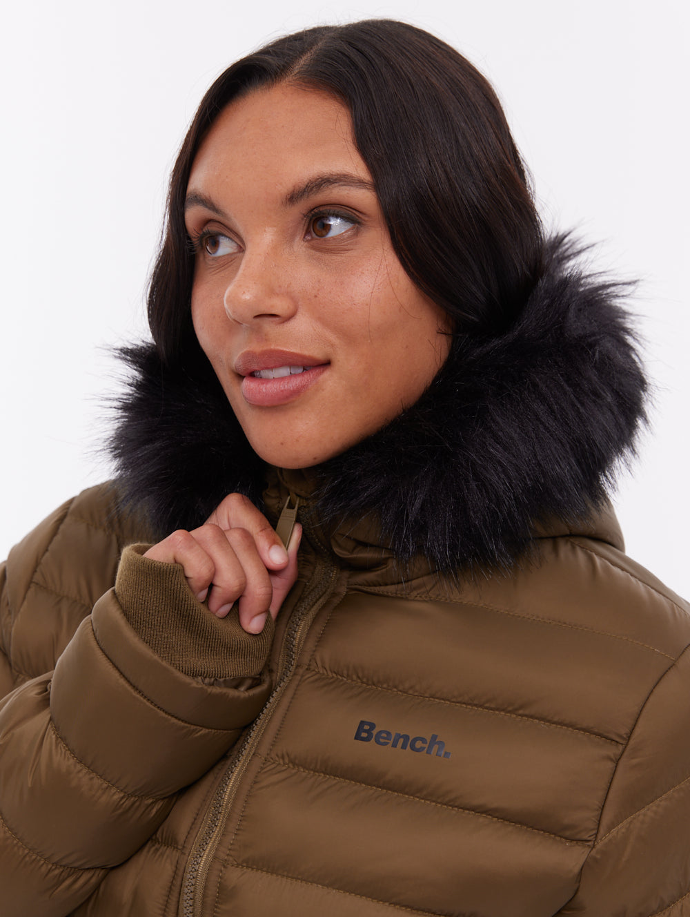 Mal Green KH012 Outerwear Jackets With Faux Fur Hood Shot 4