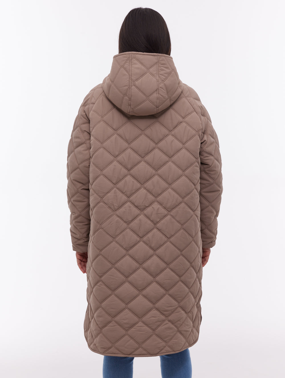Gemna Brown BR004 Outerwear Jackets Oversized Long Shot 3