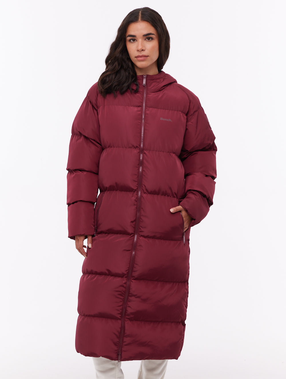 Larah Midi Puffer Coat - Red