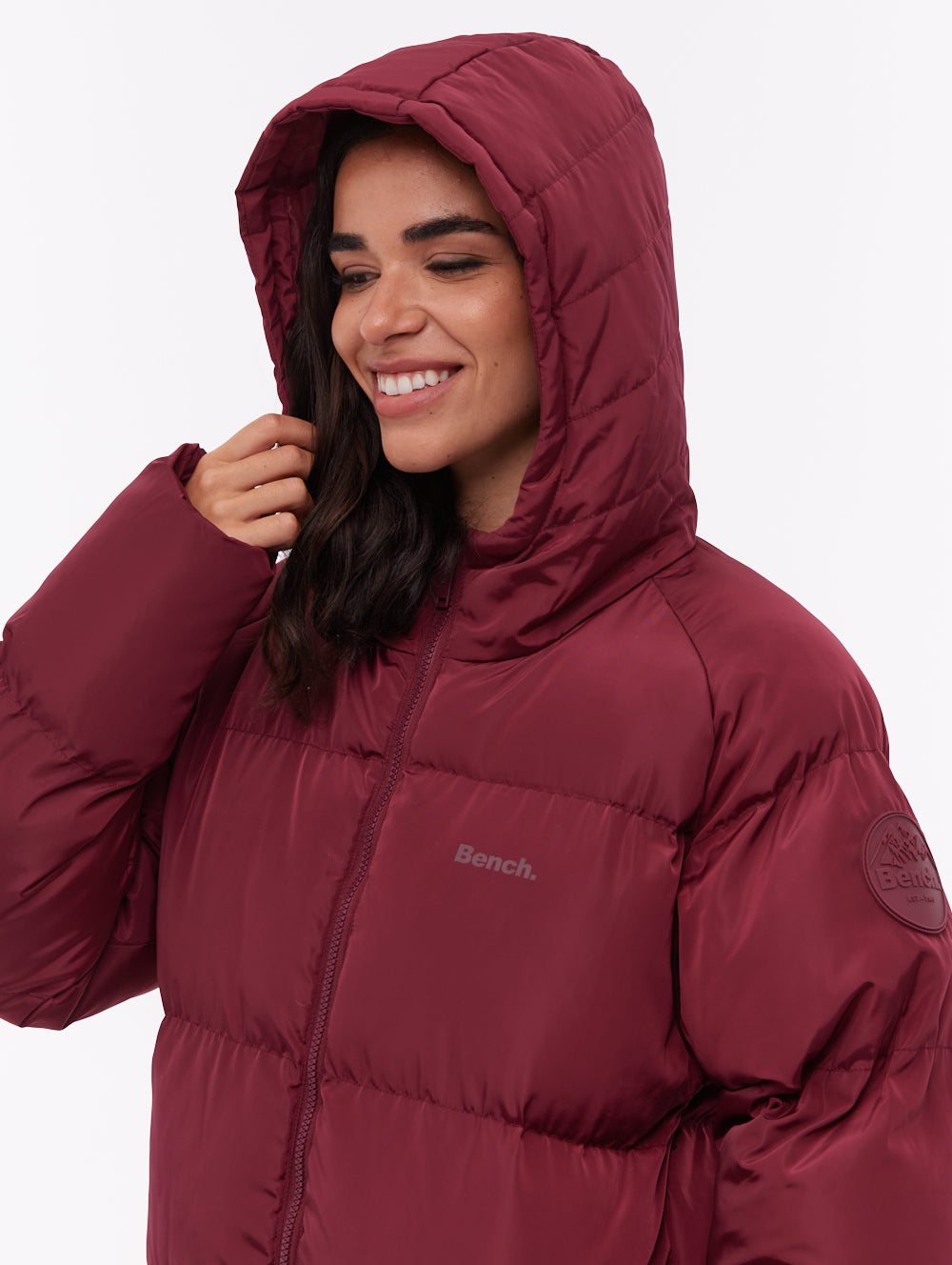 Larah Midi Puffer Coat - Red