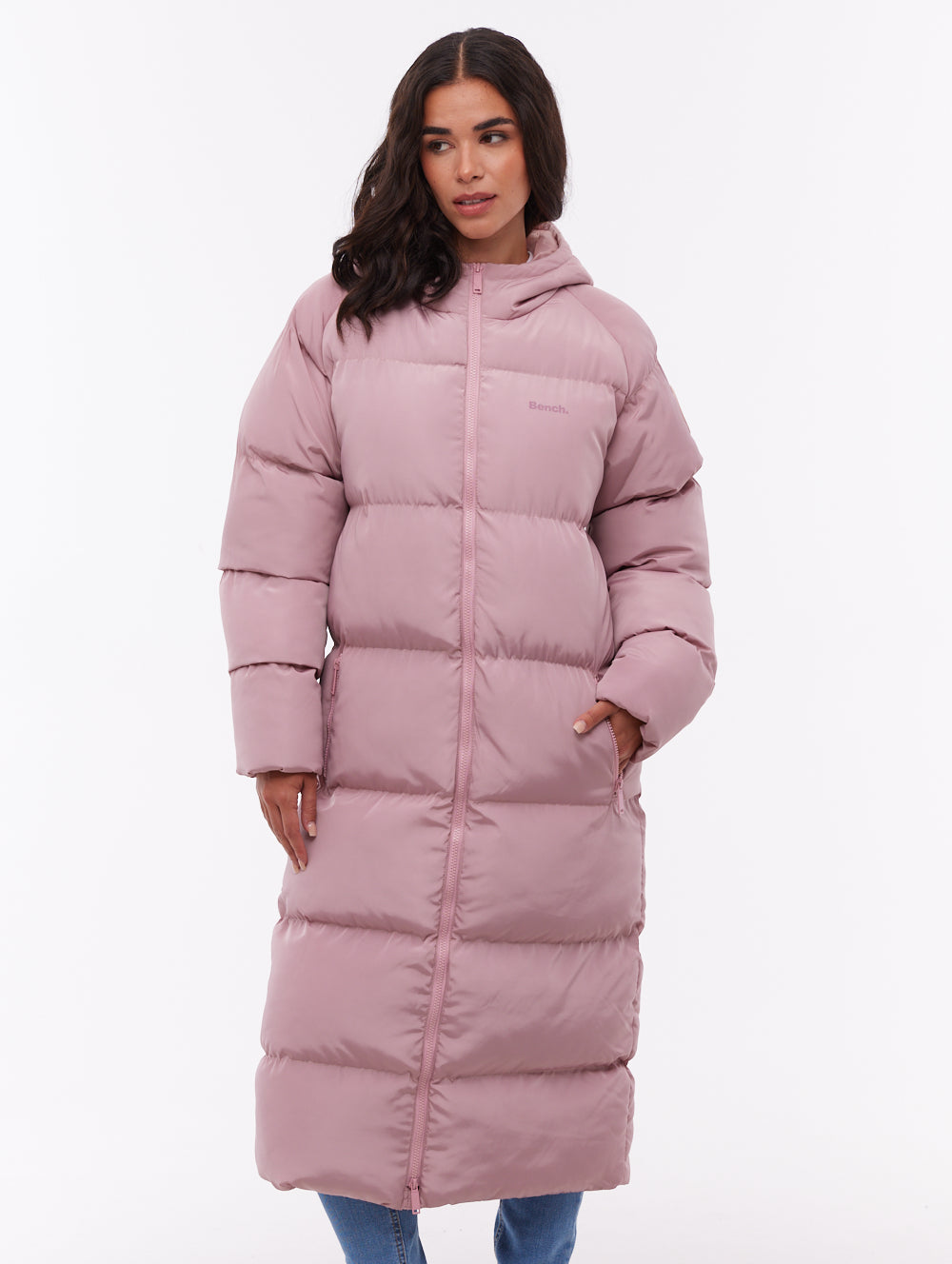 Larah Midi Puffer Coat - Pink