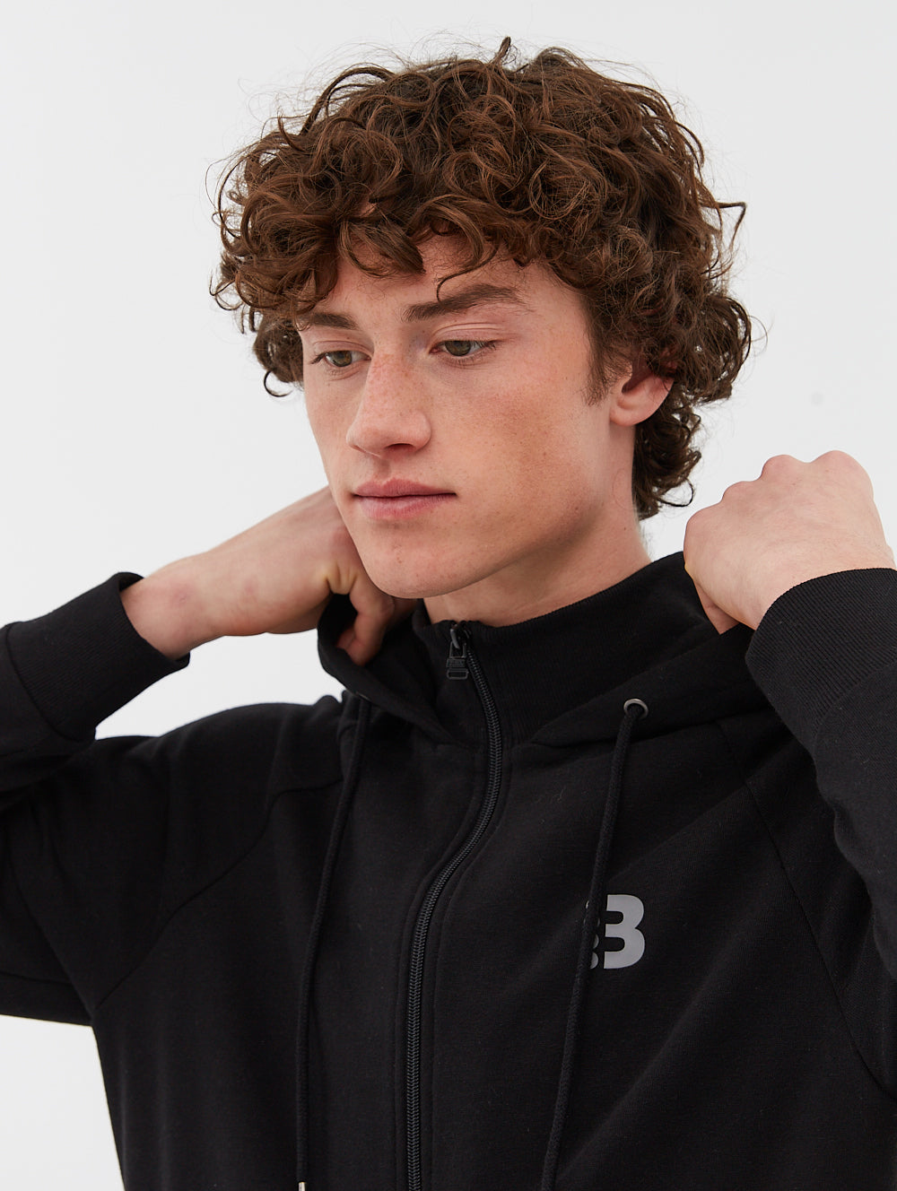 Flocker Black Zip Hoodies Shot 1