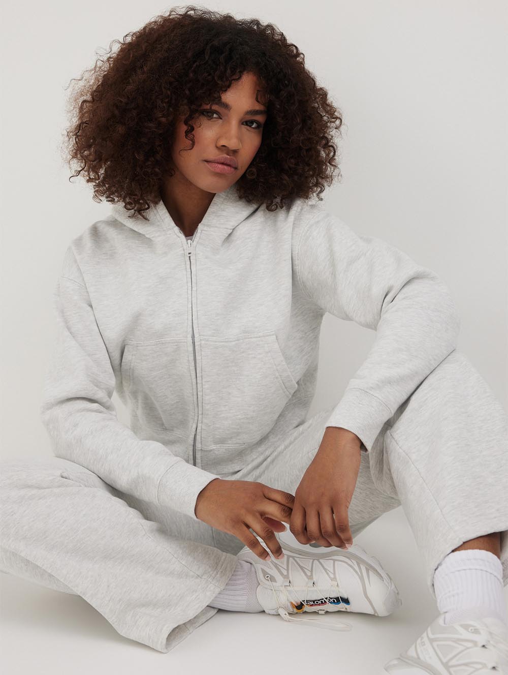 Womens Whitley Eco-Fleece Cropped Zip Hoodie - BLEH10502