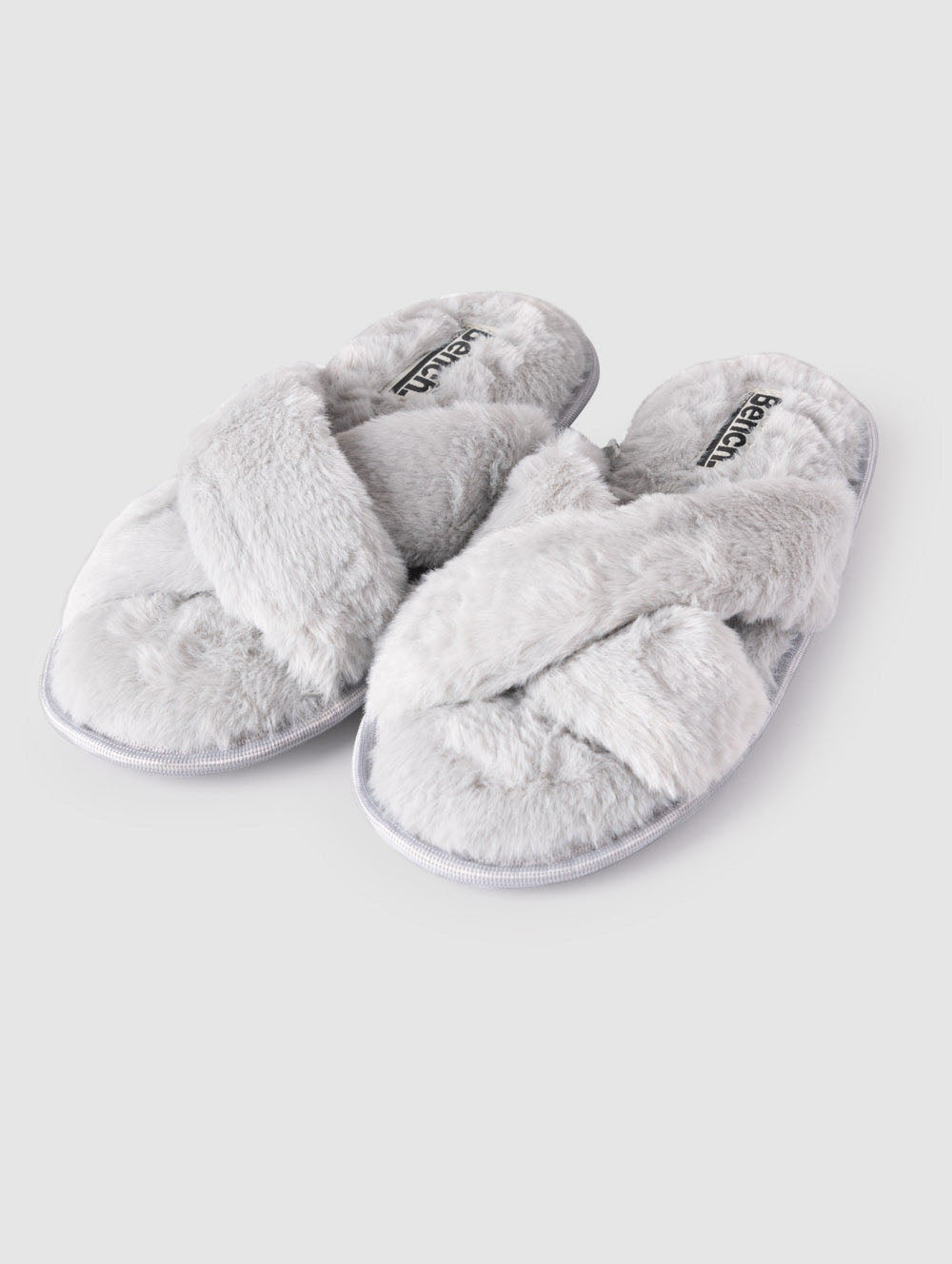 Women&#39;s Cross Strap Faux Fur Slipper