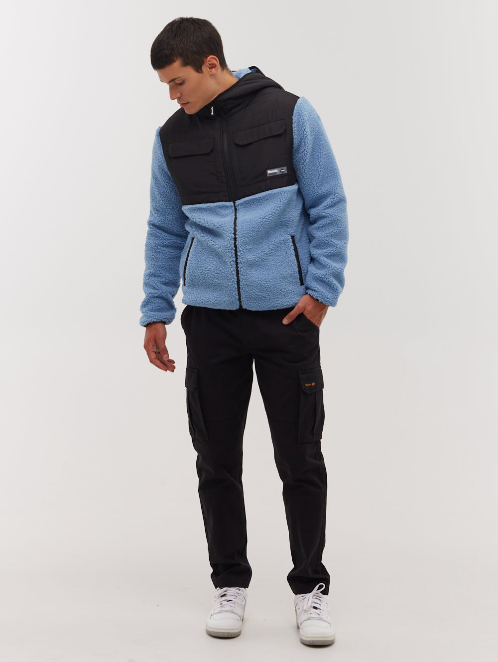 Blankor Quilted Yoke Zip-Up Sherpa